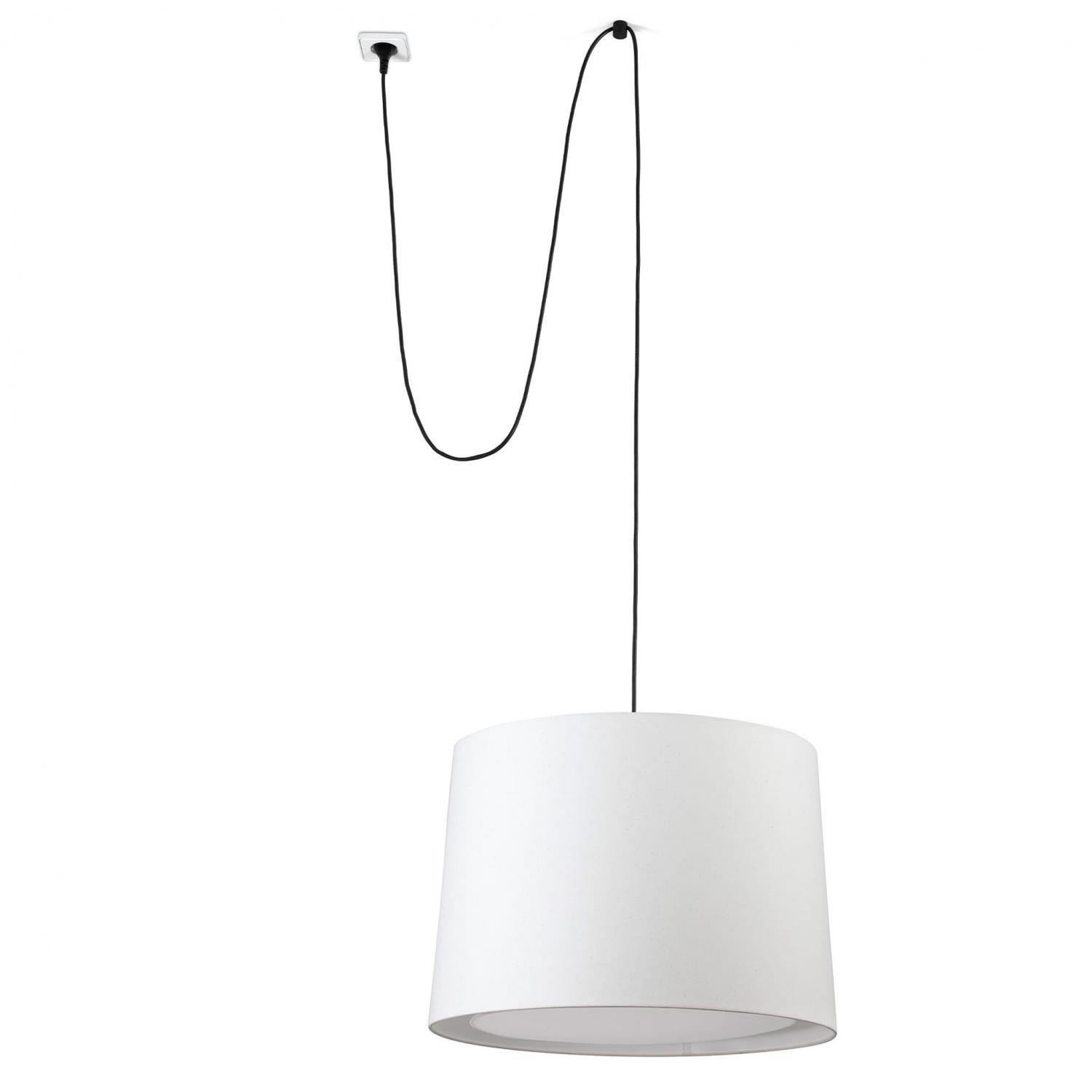 Levně FARO 68604-54 CONGA závěsné svítidlo, bílá, se zástrčkou - FARO