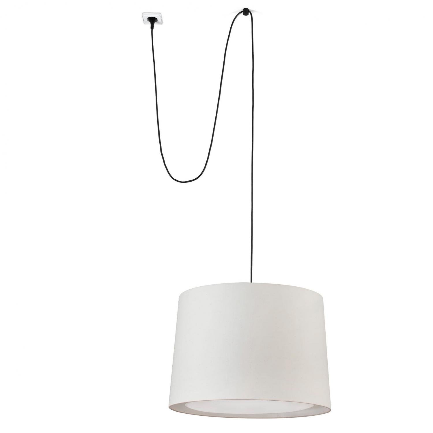 Levně FARO 68604-55 CONGA závěsné svítidlo, béžová, se zástrčkou - FARO