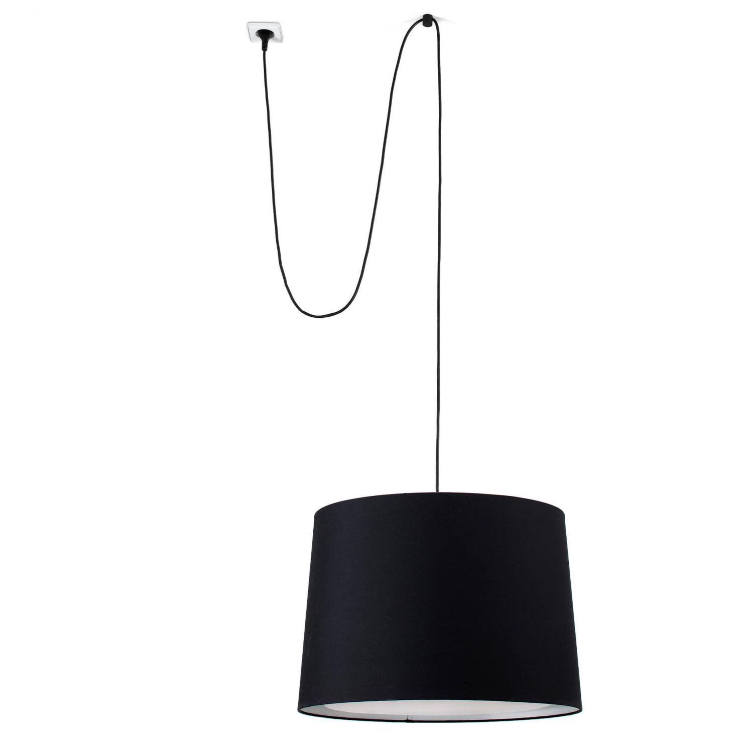 Levně FARO 68604-56 CONGA závěsné svítidlo, černá, se zástrčkou - FARO
