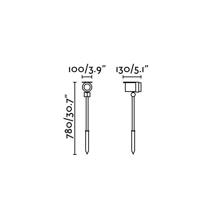 FARO 70159 FOC 520 tmavě šedá bodové svítidlo se zápichem - FARO (obrázek 2)