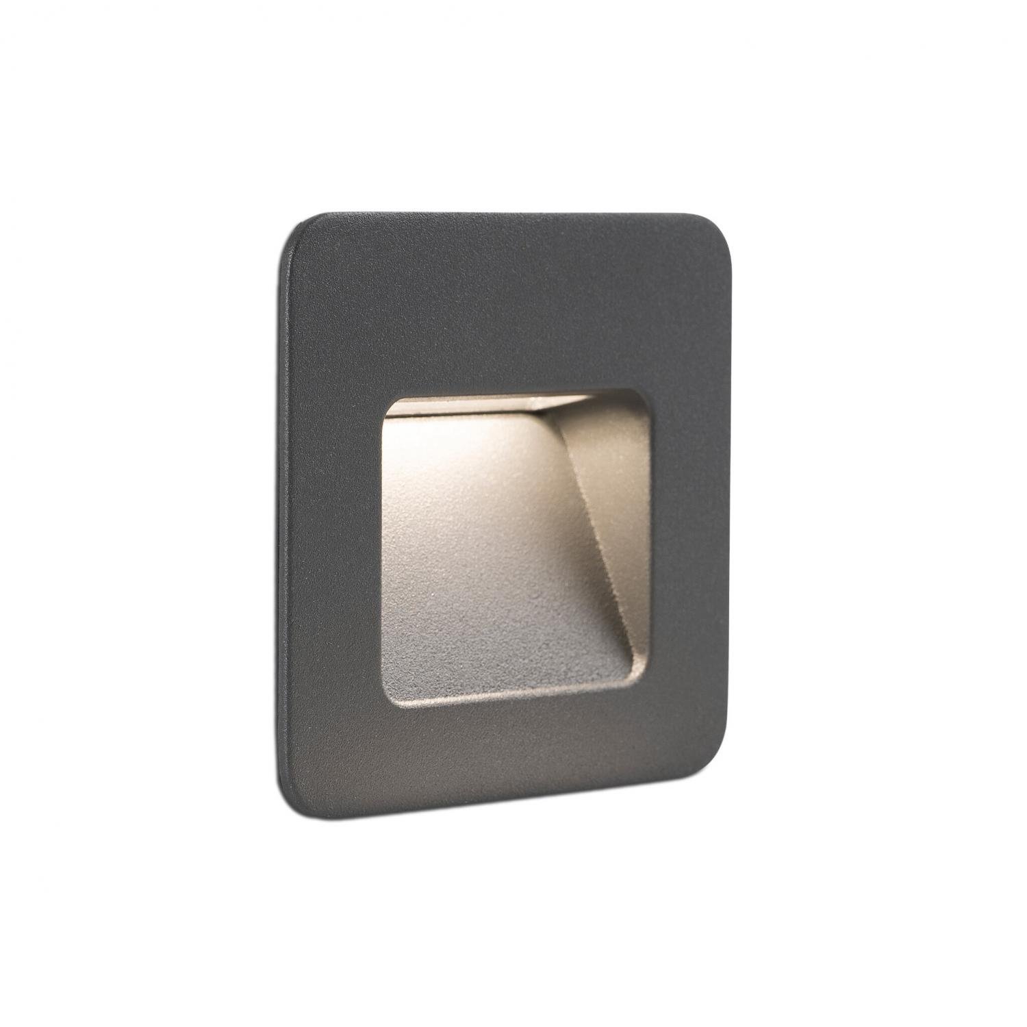 Levně FARO 70398 NASE SQ zapuštěné svítidlo do zdi, tmavě šedá - FARO
