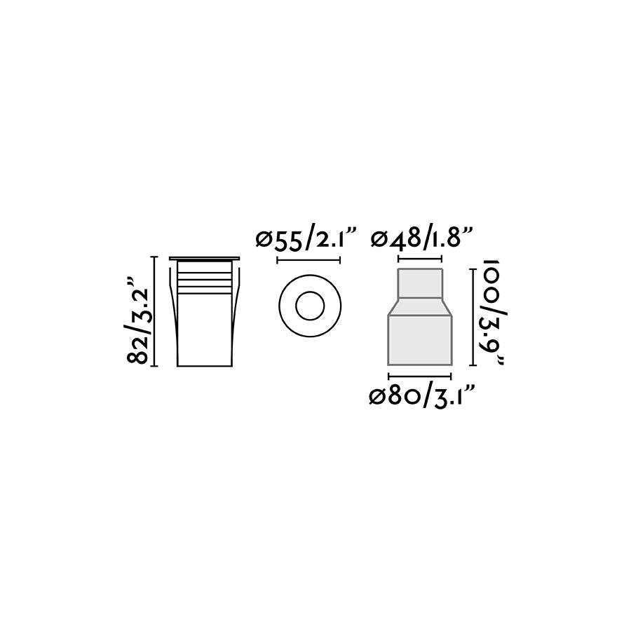 FARO 70462N CURTIS zapuštěné svítidlo, šedá, teplá bílá - FARO (obrázek 3)