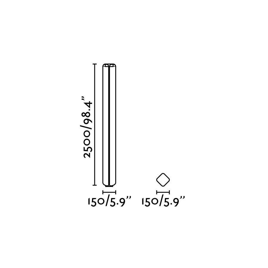FARO 71209 BU-OH 2500 sloupková lampa, tmavě šedá - FARO (obrázek 3)