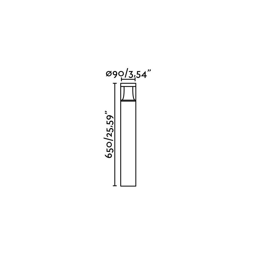 FARO 71299 PLIM 1 sloupková lampa, tmavě šedá - FARO (obrázek 3)