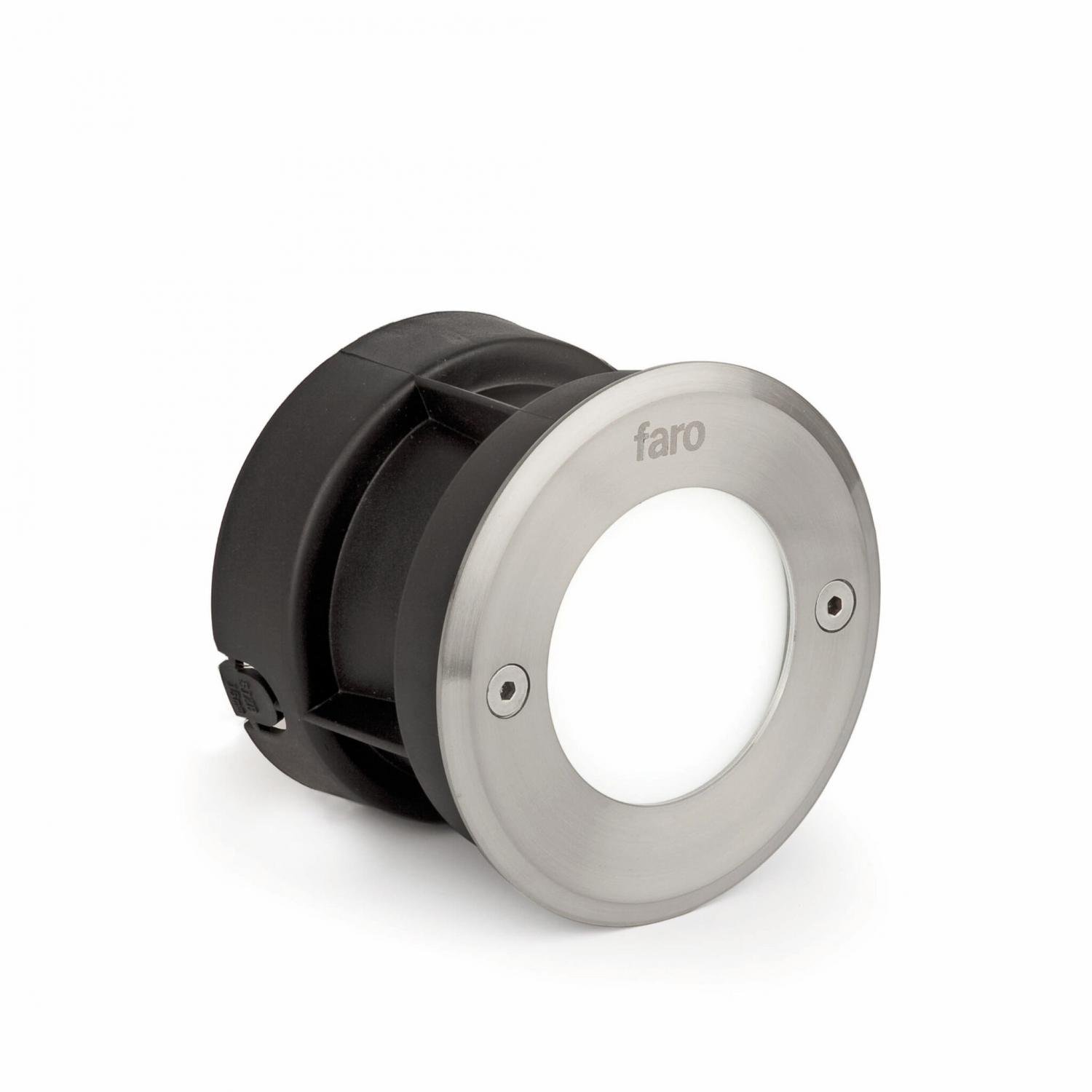 Levně FARO 71498N LED 18 R zapuštěné svítidlo do zdi kruhové, nerez, 3000K - FARO