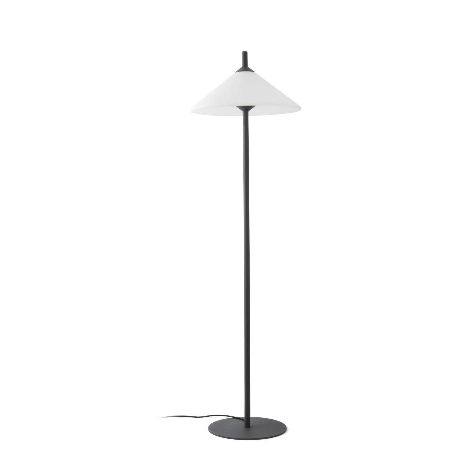 Levně FARO 71569-01 SAIGON šedá/bílá stojací lampa 2M R55 - FARO