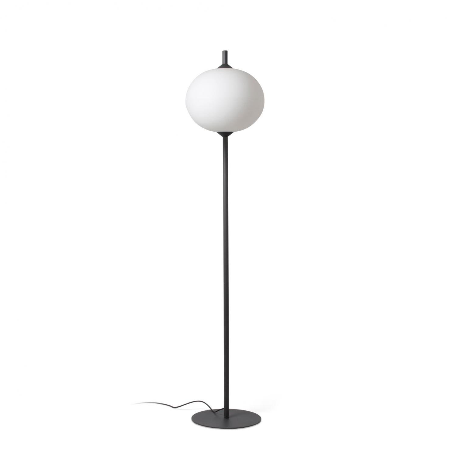 Levně FARO 71569-04 SAIGON šedá/bílá stojací lampa 2M R45 - FARO