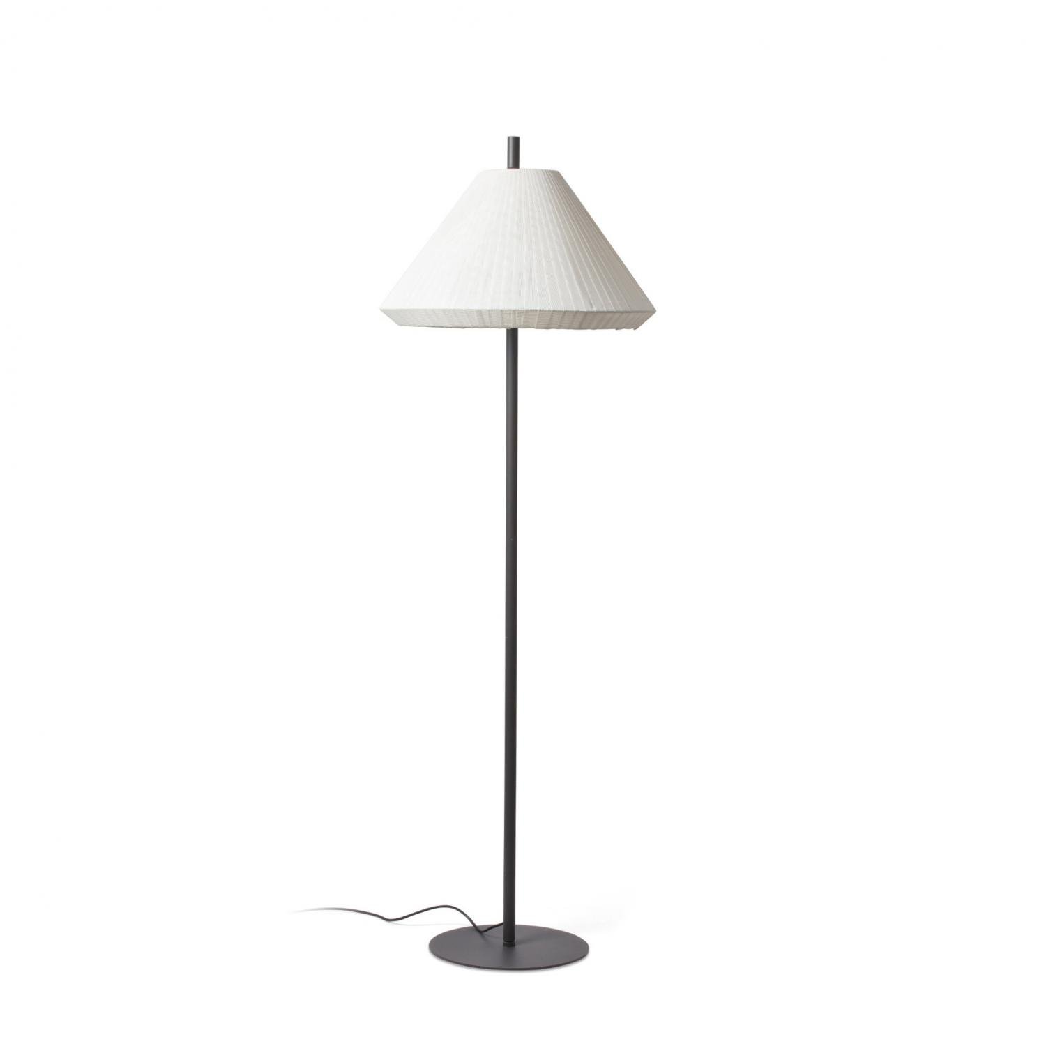 Levně FARO 71569-05 SAIGON šedá/bílá stojací lampa 2M T70 - FARO
