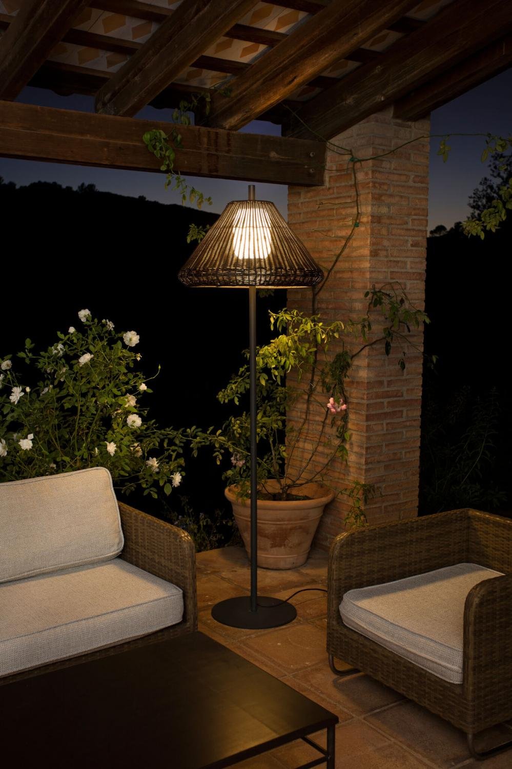 FARO 71569-07 SAIGON šedá/hnědá stojací lampa 2M W70 - FARO (obrázek 3)