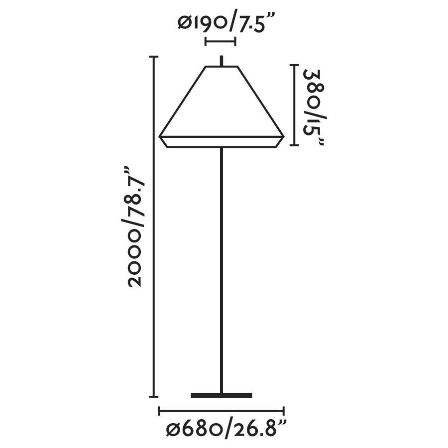 FARO 71569-07 SAIGON šedá/hnědá stojací lampa 2M W70 - FARO (obrázek 5)