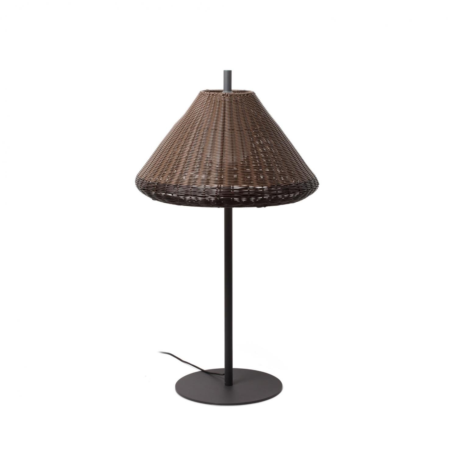 Levně FARO 71575-07 SAIGON šedá/hnědá stojací lampa 1M W70 - FARO