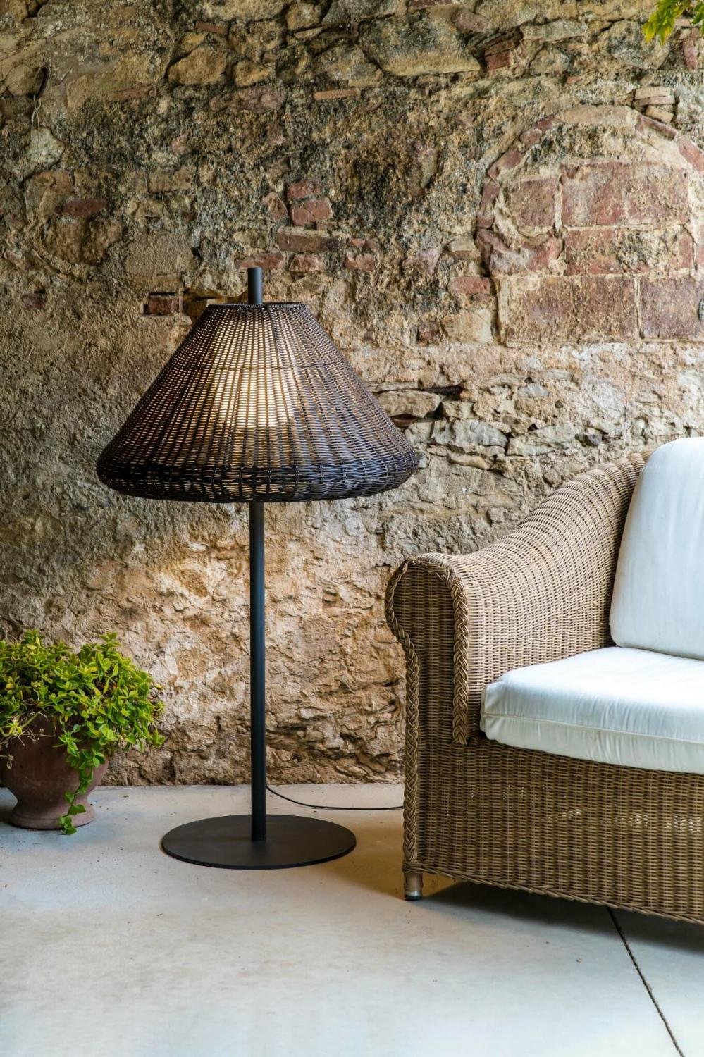 FARO 71575-07 SAIGON šedá/hnědá stojací lampa 1M W70 - FARO (obrázek 2)