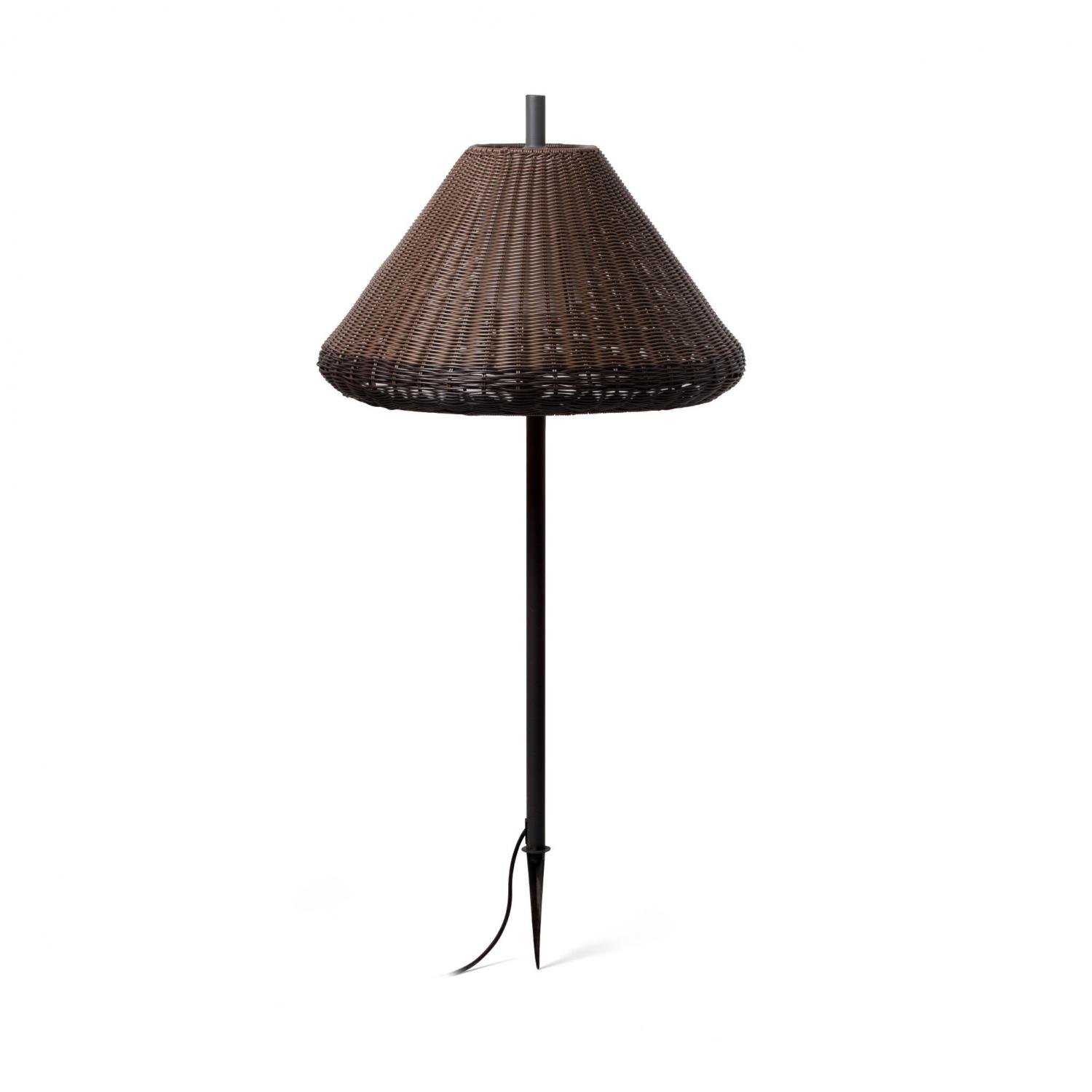 Levně FARO 71575P-07 SAIGON šedá/hnědá lampa se zápichem 1M W70 - FARO