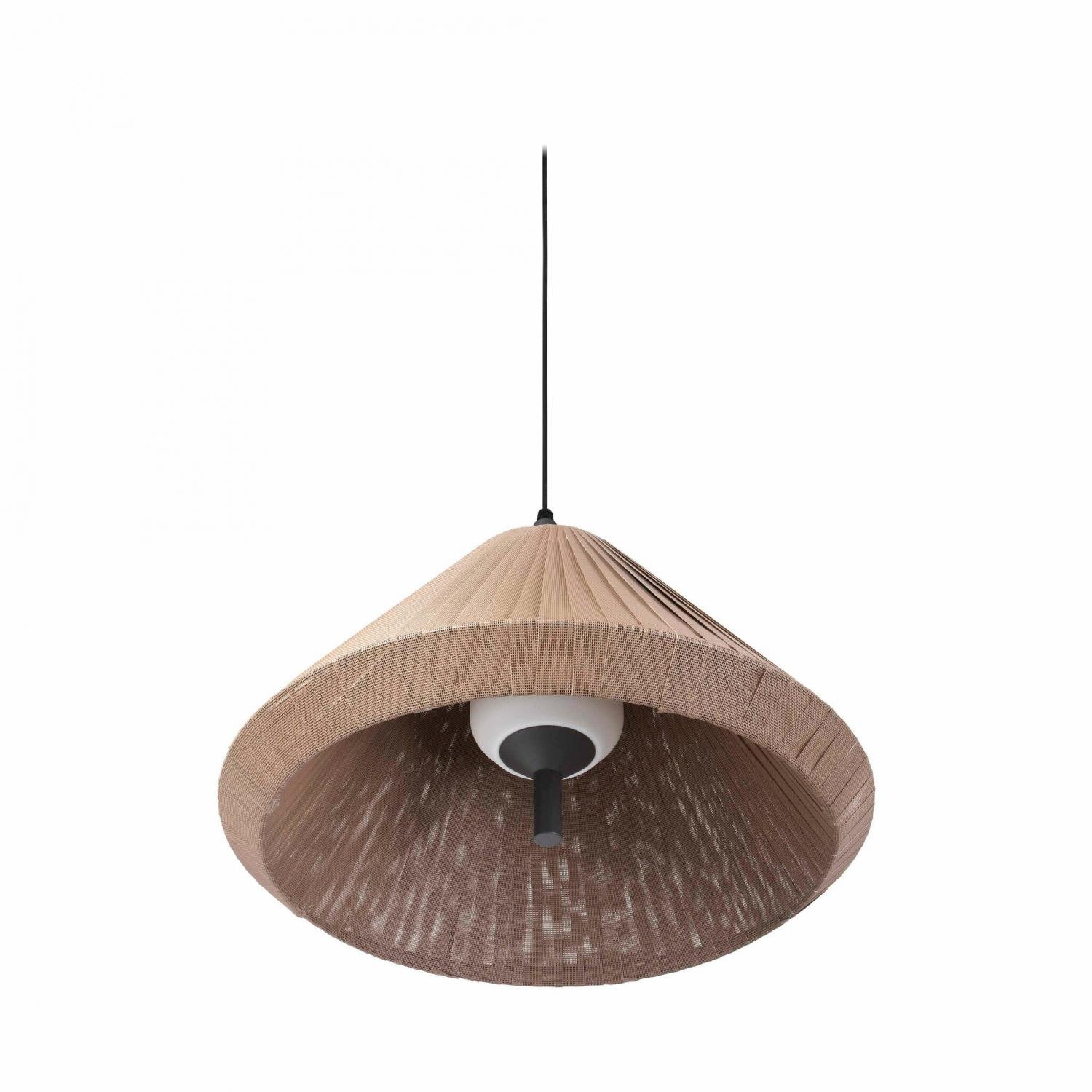 Levně FARO 71579C-06 SAIGON šedá/hnědá, závěsné svítidlo T70 - FARO