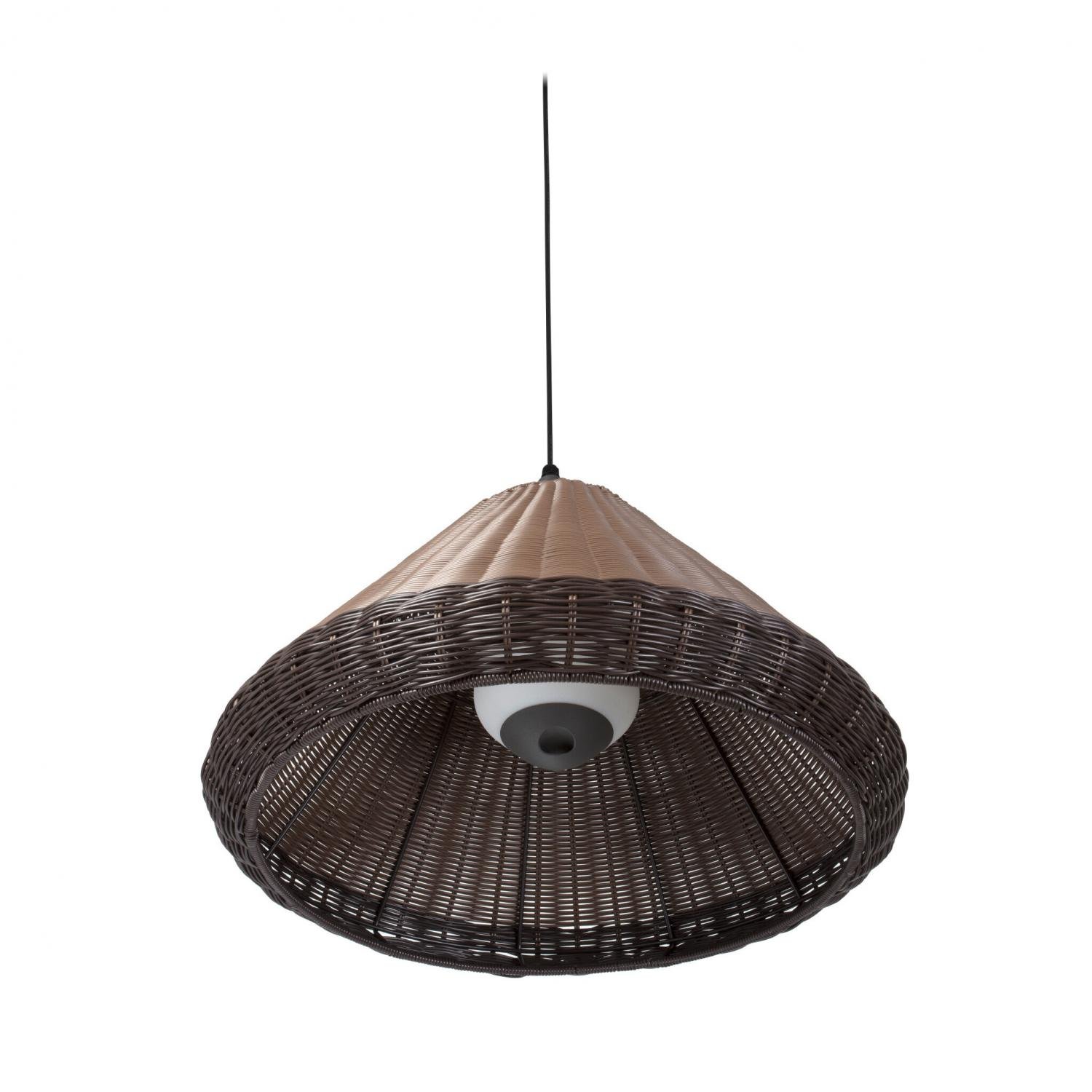 Levně FARO 71579C-07 SAIGON šedá/hnědá, závěsné svítidlo W70 - FARO