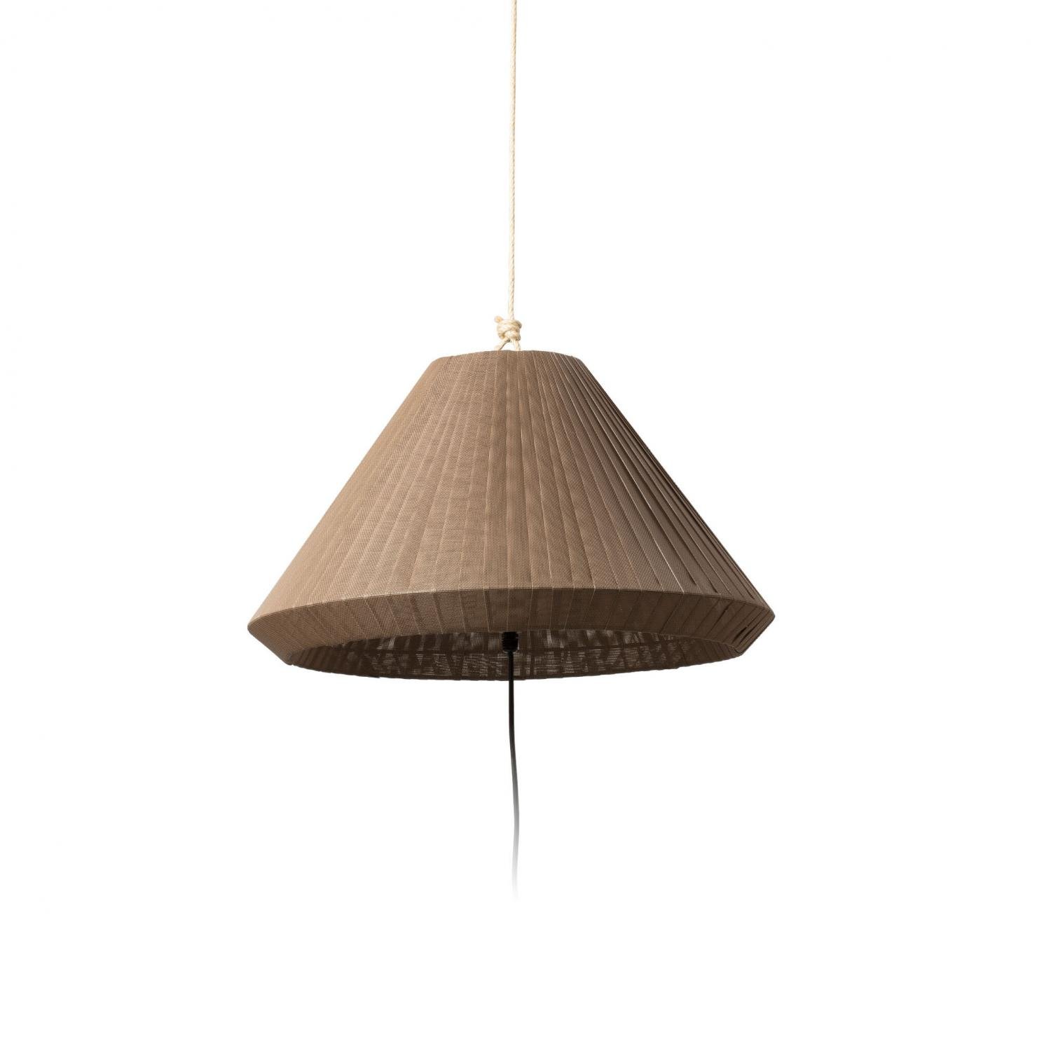 Levně FARO 71584-06 SAIGON šedá/hnědá, přenosné a závěsné svítidlo T70 - FARO