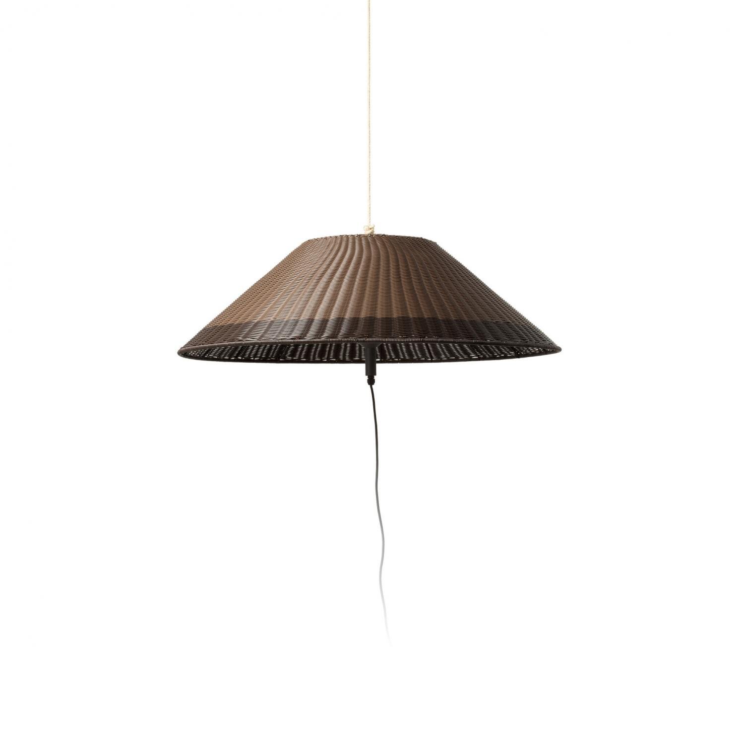 Levně FARO 71584-08 SAIGON šedá/hnědá, přenosné a závěsné svítidlo W100 - FARO