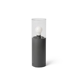 Obrázek pro produkt KILA 400 sloupková lampa, tmavě šedá, transparentní - FARO