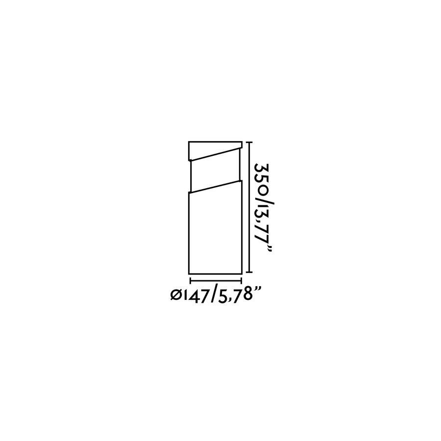FARO 74141 BLOCK 350 sloupková lampa, šedá - FARO (obrázek 3)