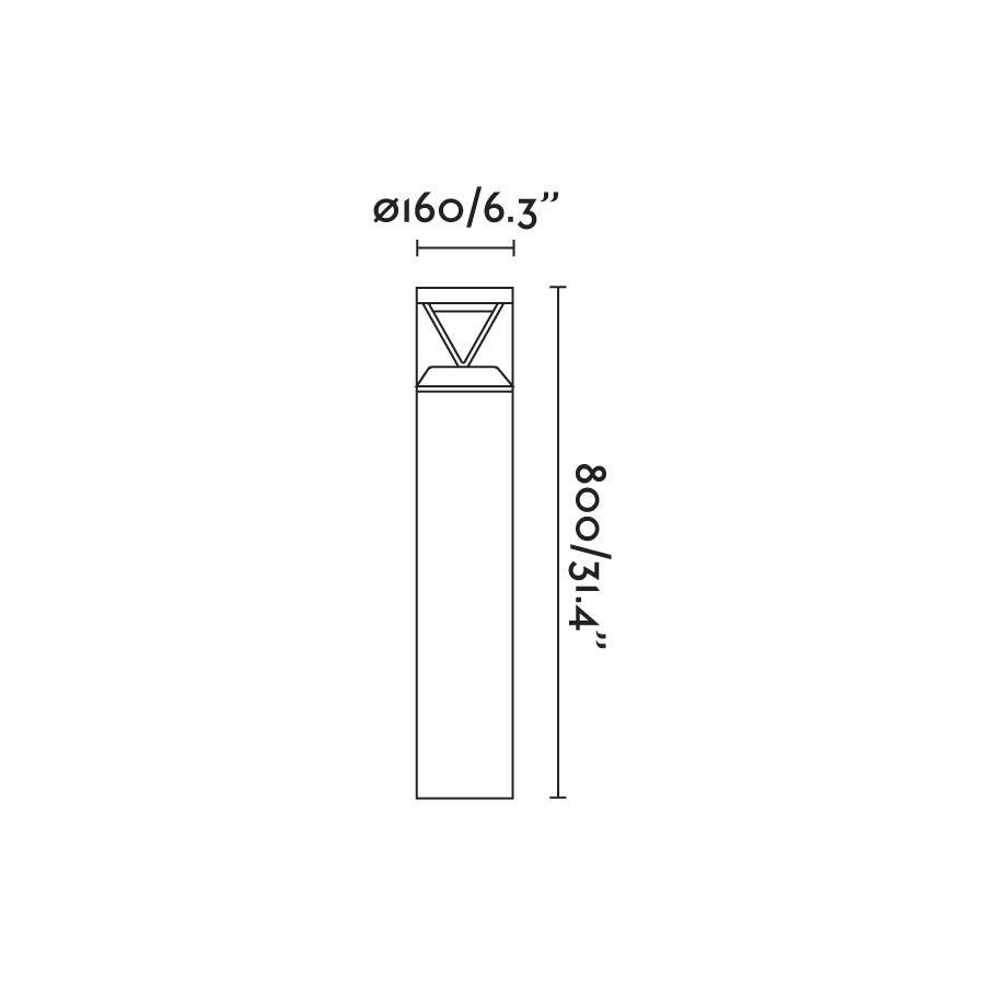 FARO 750120 RUSH sloupková lampa, tmavě šedá, 4000K 360st - FARO (obrázek 4)