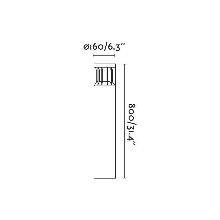 FARO 751101C SCREEN sloupková lampa, tmavě šedá, 2700K 360st wide CASAMBI - FARO (obrázek 5)