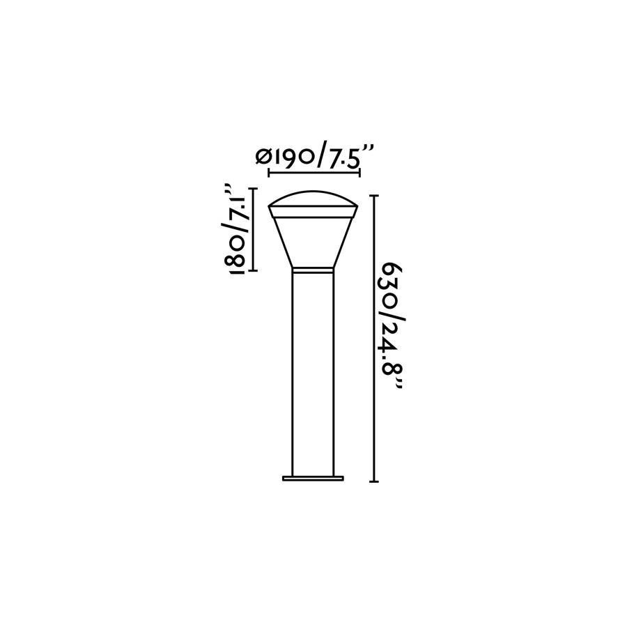 FARO 75538 SHELBY LED sloupková lampa, tmavě šedá, h 62.5cm - FARO (obrázek 3)