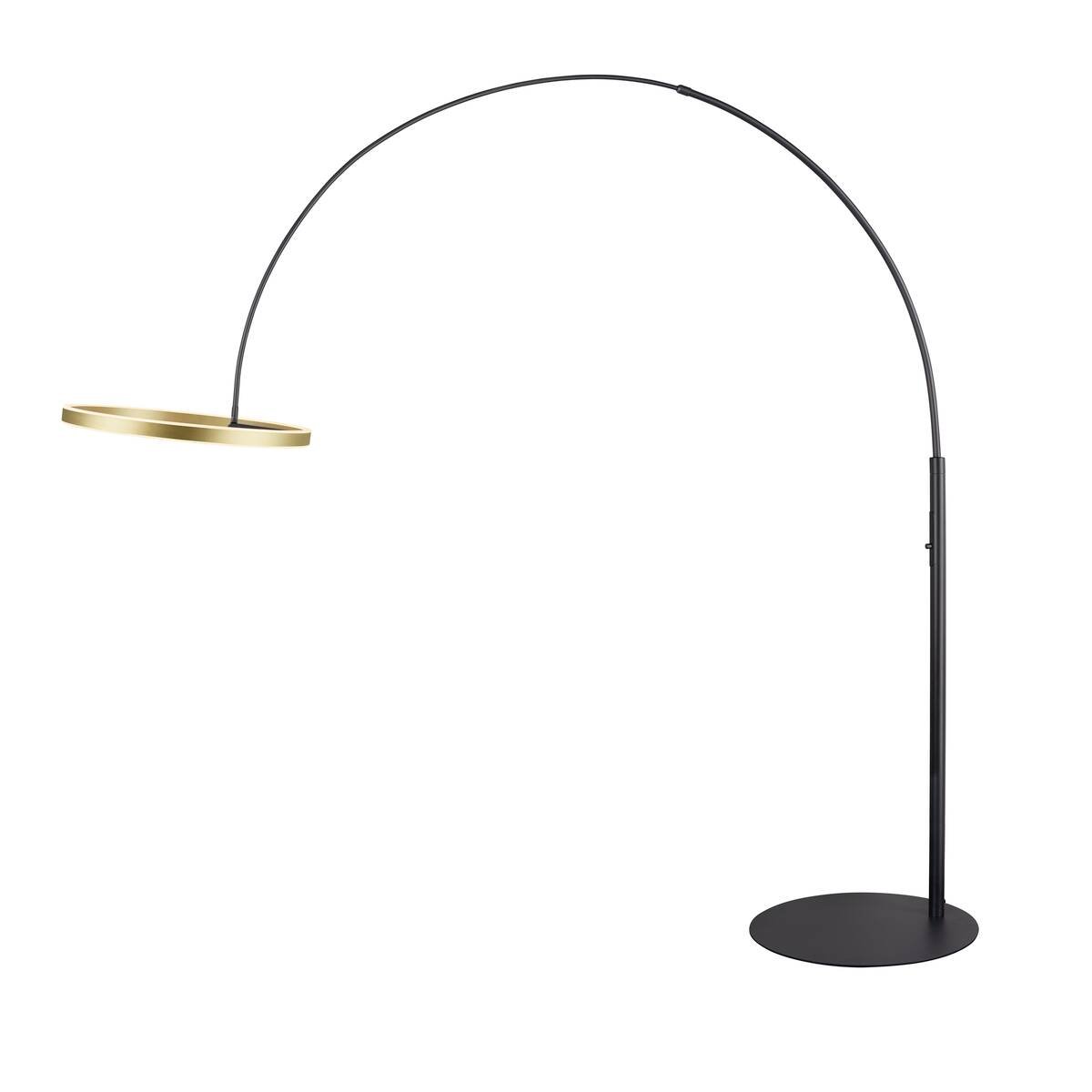 LA 1006350 ONE BOW FL stojací lampa černá/mosaz 20 W 1200/1200 lm 2700/3000 K CRI90 140° - BIG WHITE (SLV)