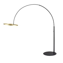 Obrázek pro produkt ONE BOW FL stojací lampa černá/mosaz 20 W 1200/1200 lm 2700/3000 K CRI90 140° - BIG WHITE (SLV)