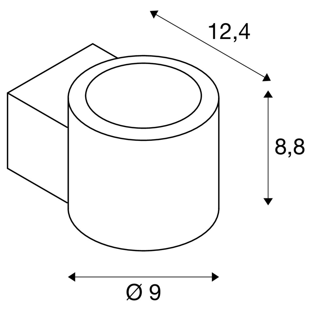 LA 1006308 OCULUS WL PHASE nástěnné přisazené svítidlo bílé 8,5 W 570 lm 2000–3000 K CRI90 100° stmívatelné - BIG WHITE (SLV) (obrázek 12)
