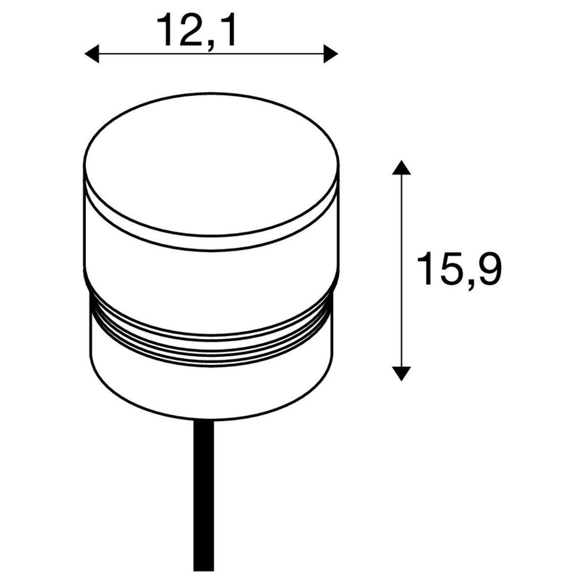 LA 1006391 M-POL S Polehead Louver hlava svítidla, antracit, 19 W, 260/270 lm, 2700/3000 K, CRI90, DALI - BIG WHITE (SLV) (obrázek 13)