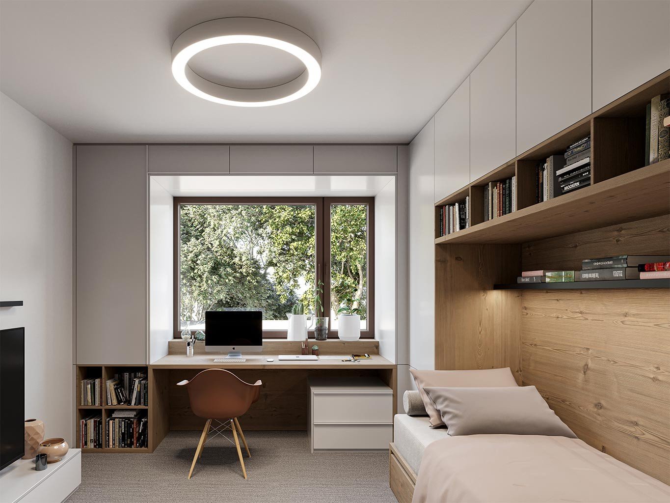 LED2 1273651DT LED2 Stropní svítidlo SATURN SLIM 60, W TRIAC DIM 50W 2CCT 3000K/4000K bílá - LED2 Lighting (obrázek 5)
