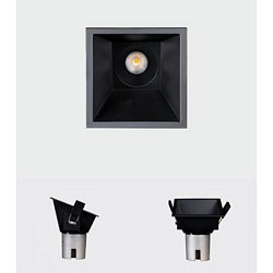 Obrázek pro produkt Zápustné svítidlo NOON SQ ASYMETRIC černé 5W 3000K - KOHL-Lighting