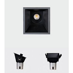 Obrázek pro produkt Zápustné svítidlo NOON SQ ASYMETRIC černé 5W 3000K - KOHL-Lighting