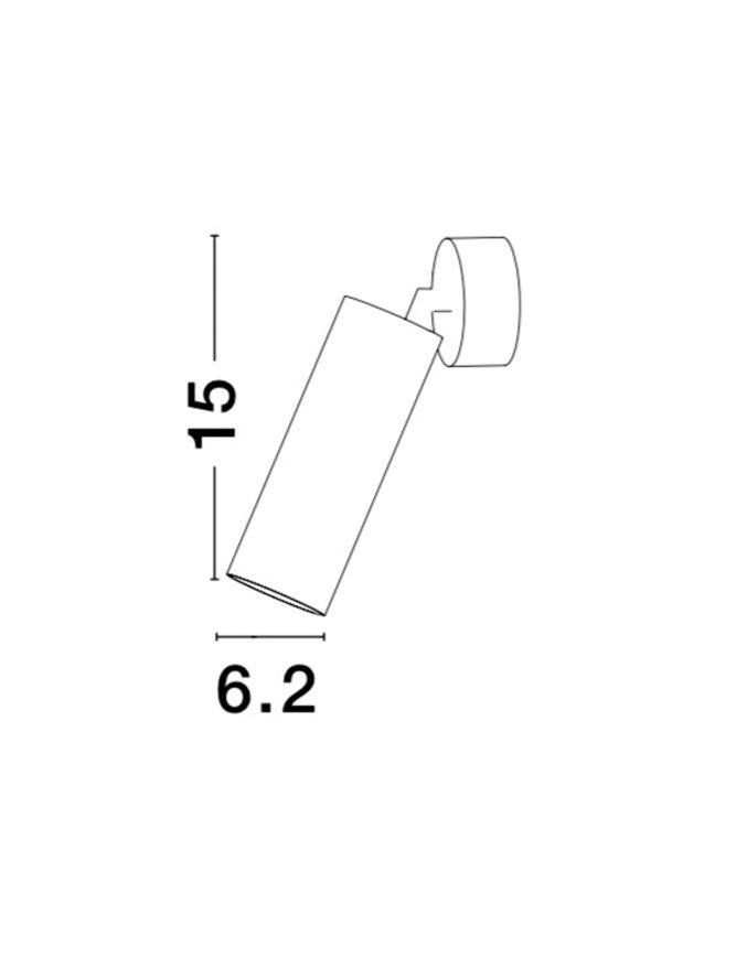 NV 821602 Bodové svítidlo DEXTER bílý hliník GU10 1x10W - NOVA LUCE (obrázek 3)