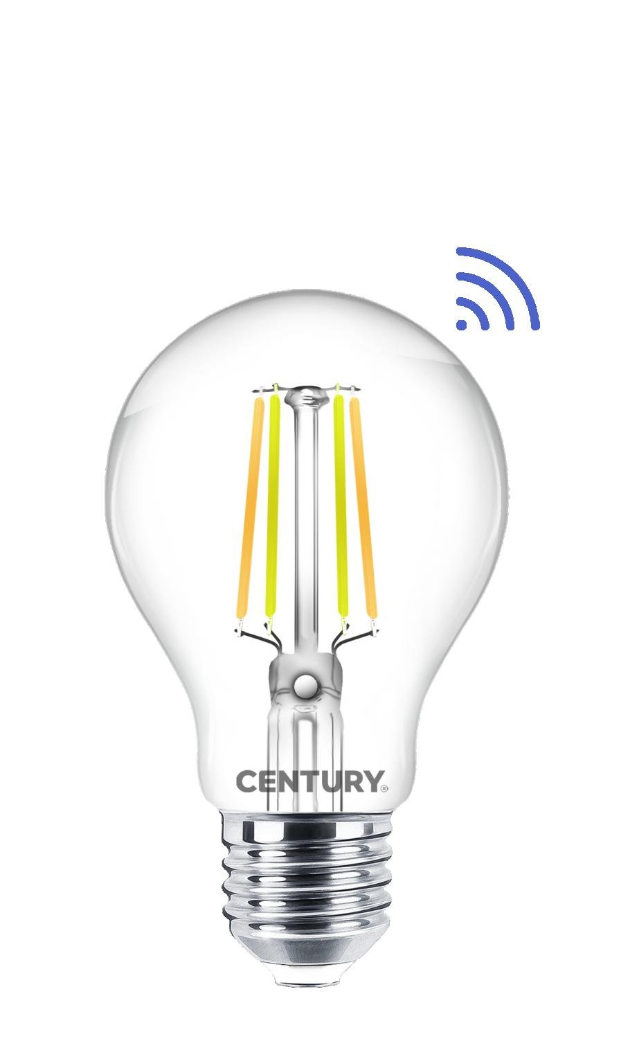 CEN ING3SMA-072700 LED FILAMENT HRUŠKA ČIRÁ WIFI SMART 7W E27 CCT 2700-6500K 360d Tuya WiFi - CENTURY