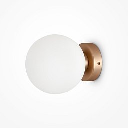 Obrázek pro produkt Nástěnné svítidlo Basic form E14 40W bílá koule zlatý kov - MAYTONI