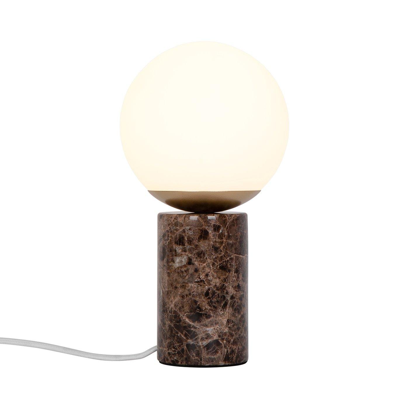 Levně NOR 2213575018 Lilly mramor stolní lampa hnědá - NORDLUX