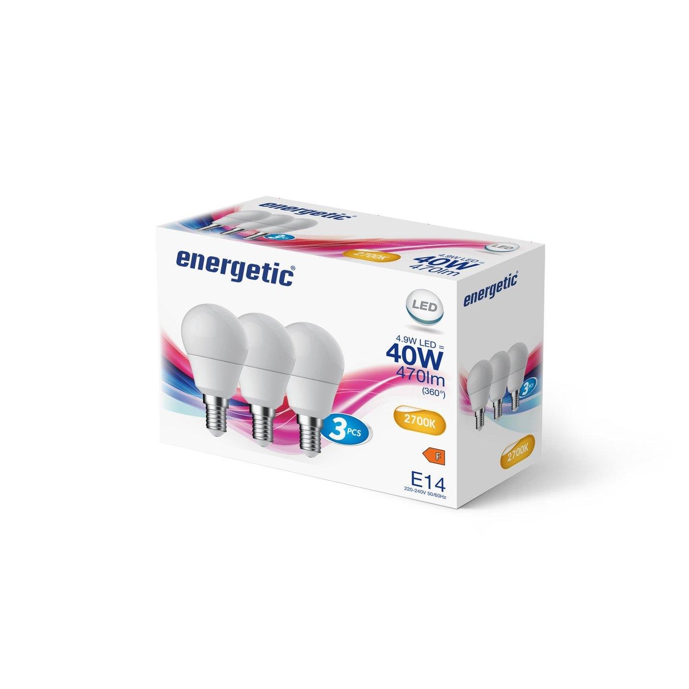 NOR 5172014323 E14 G45 3-kit 2700K 470lm - NORDLUX