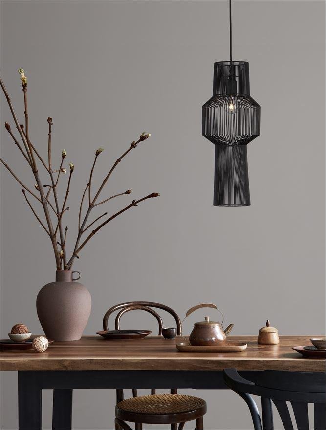 NV 9586511 Závěsné svítidlo BREDO černý hliník černý kabel E27 1x12W 230V IP20 bez žárovky - NOVA LUCE