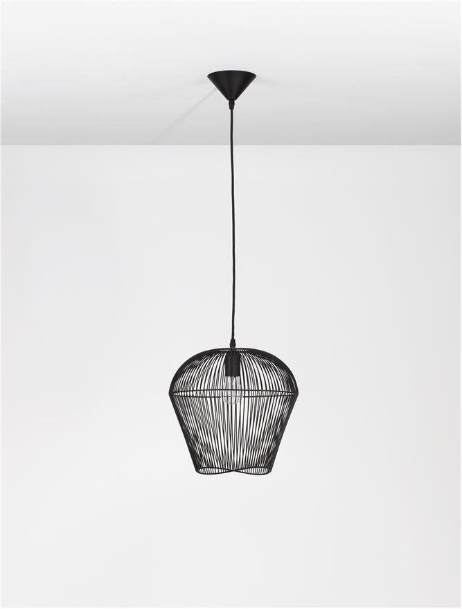 NV 9586512 Závěsné svítidlo BREDO černý hliník černý kabel E27 1x12W 230V IP20 bez žárovky - NOVA LUCE (obrázek 3)