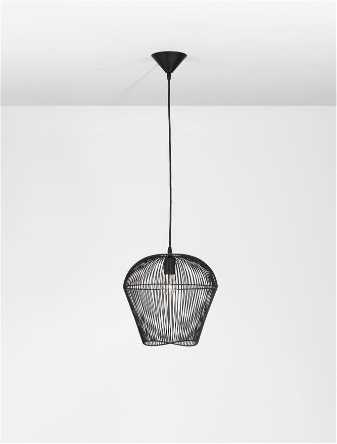NV 9586512 Závěsné svítidlo BREDO černý hliník černý kabel E27 1x12W 230V IP20 bez žárovky - NOVA LUCE (obrázek 4)