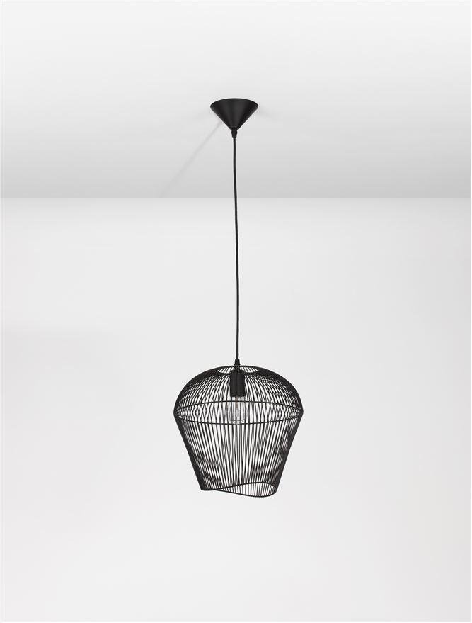 NV 9586512 Závěsné svítidlo BREDO černý hliník černý kabel E27 1x12W 230V IP20 bez žárovky - NOVA LUCE (obrázek 5)