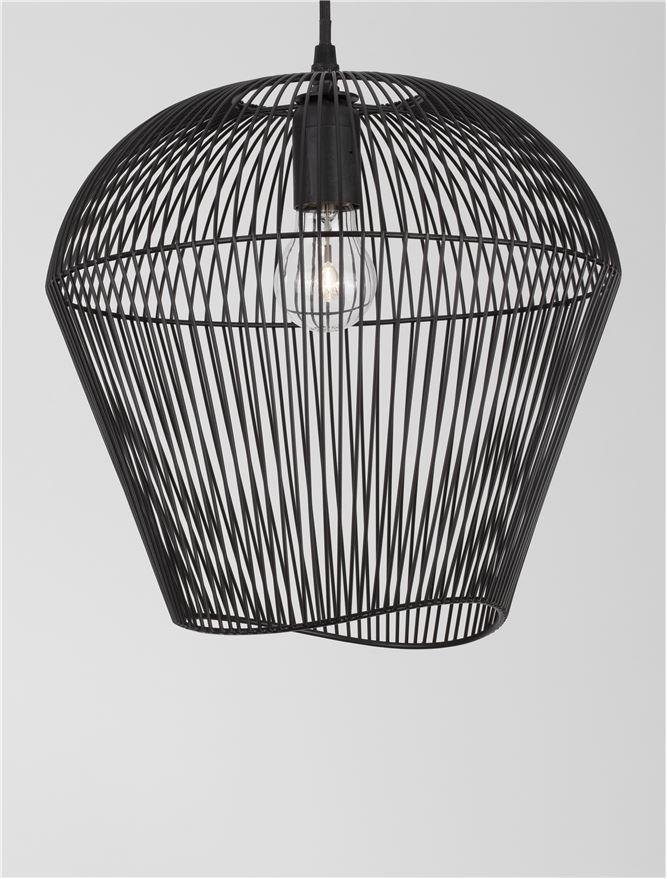 NV 9586512 Závěsné svítidlo BREDO černý hliník černý kabel E27 1x12W 230V IP20 bez žárovky - NOVA LUCE (obrázek 6)