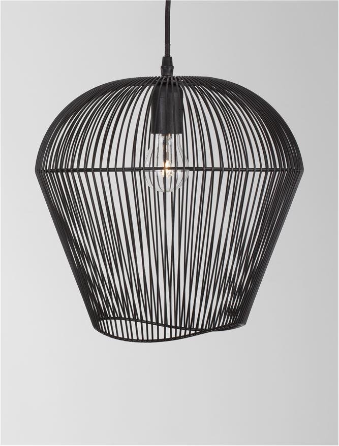 NV 9586512 Závěsné svítidlo BREDO černý hliník černý kabel E27 1x12W 230V IP20 bez žárovky - NOVA LUCE (obrázek 7)