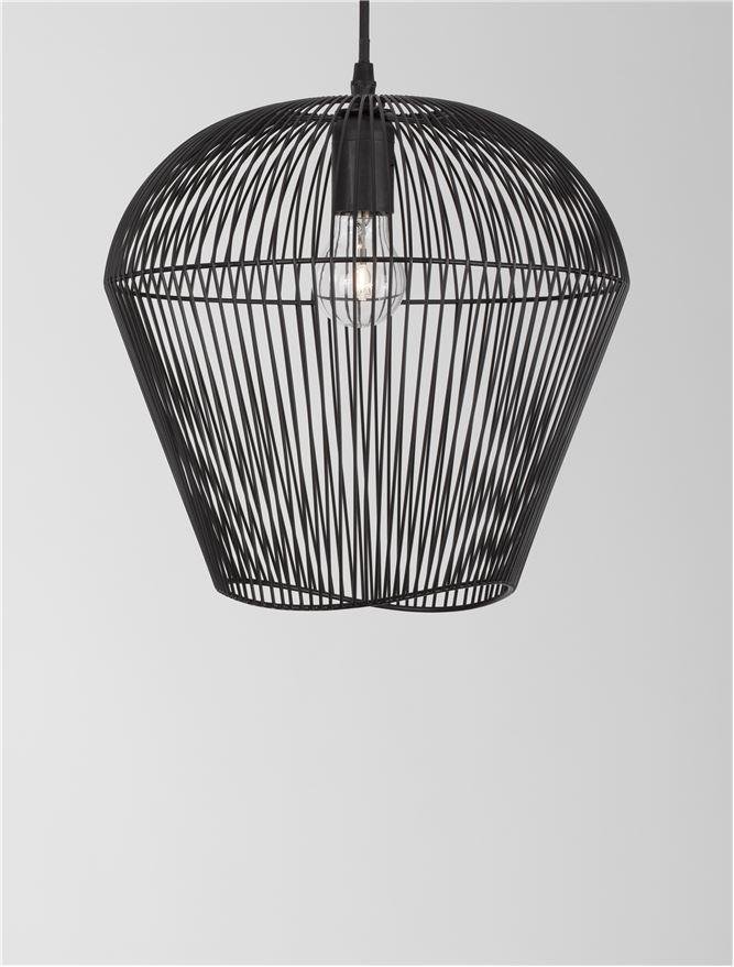 NV 9586512 Závěsné svítidlo BREDO černý hliník černý kabel E27 1x12W 230V IP20 bez žárovky - NOVA LUCE (obrázek 8)