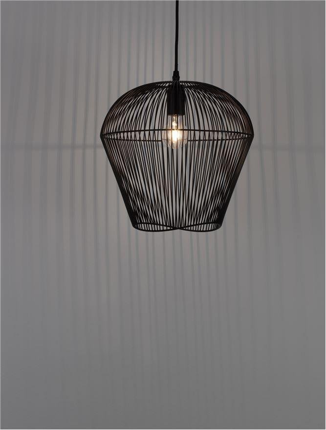 NV 9586512 Závěsné svítidlo BREDO černý hliník černý kabel E27 1x12W 230V IP20 bez žárovky - NOVA LUCE (obrázek 9)