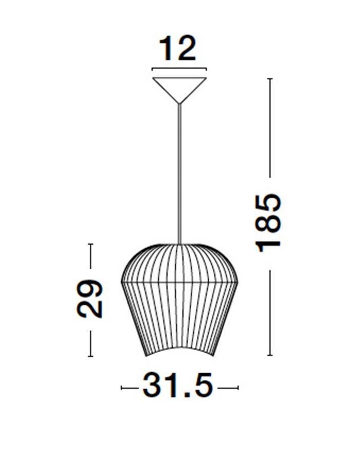 NV 9586512 Závěsné svítidlo BREDO černý hliník černý kabel E27 1x12W 230V IP20 bez žárovky - NOVA LUCE (obrázek 10)