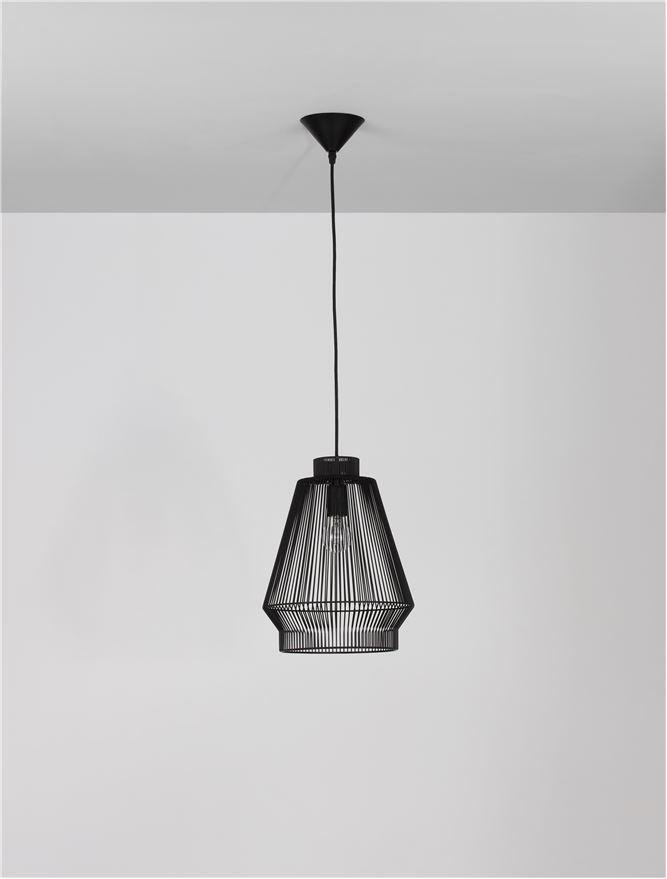NV 9586510 Závěsné svítidlo BREDO černý hliník černý kabel E27 1x12W 230V IP20 bez žárovky - NOVA LUCE (obrázek 3)