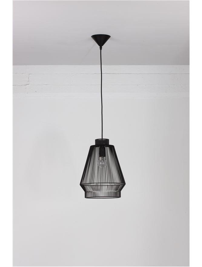NV 9586510 Závěsné svítidlo BREDO černý hliník černý kabel E27 1x12W 230V IP20 bez žárovky - NOVA LUCE (obrázek 4)
