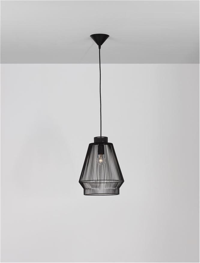 NV 9586510 Závěsné svítidlo BREDO černý hliník černý kabel E27 1x12W 230V IP20 bez žárovky - NOVA LUCE (obrázek 5)